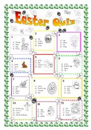 English Worksheet: Colour Easter Quiz