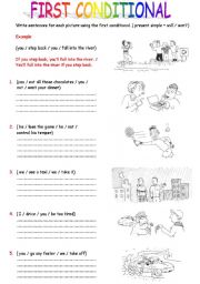 English Worksheet: first conditional