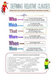 DEFINING RELATIVE CLAUSES