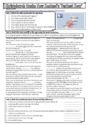 English Worksheet: New Zealand quake