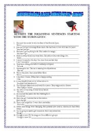 English Worksheet: REWRITING RELATIVE CLAUSES - KEY INCLUDED