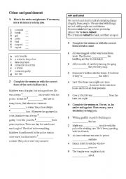 English Worksheet: crime and punishment