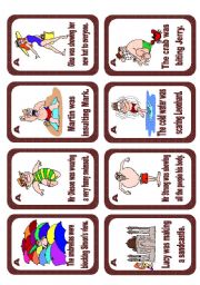 English Worksheet: Passive voice speaking cards Set 5 (Past progressive) - editable