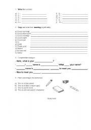 English Worksheet: 3rd grade exercises