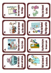 English Worksheet: Passive voice speaking cards Set 7 (Past perfect) - editable