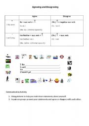 English worksheet: Agreeing and Disagreeing