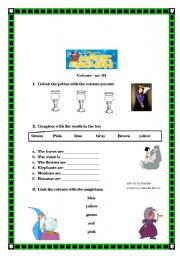 English Worksheet: Magic English - Colours