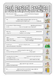 Children and adults: past perfect / past perfect progressive (continuous) & mixed past tenses 1/2 (+Key)