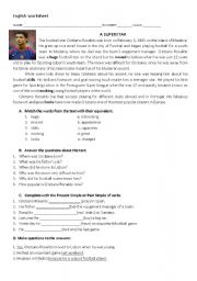 English Worksheet: Cristiano Ronaldo