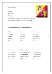 English worksheet: Ordinal Numbers