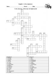 English Worksheet: things in the classroom