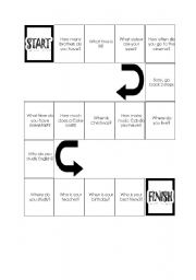 BOARD GAME: Simple present