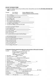 English Worksheet: past continuous worksheets