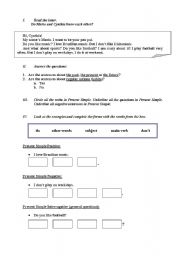 English Worksheet: Present Simple Guided discovery