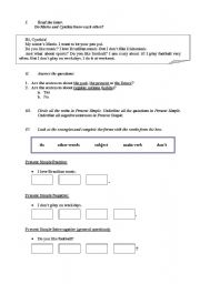 English worksheet: Present Simple Guided discovery