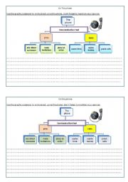 English worksheet: on the phone composition