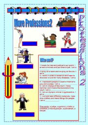 English Worksheet: More professions 2