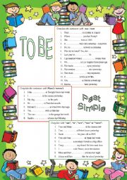 English Worksheet: TO BE - PAST SIMPLE