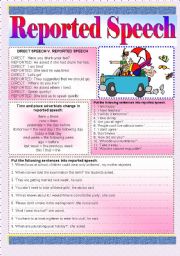 English Worksheet: Reported Speech