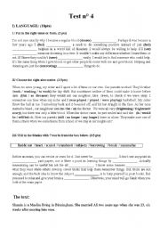 English Worksheet: test n3 for 1rst year pupils :language tasks about blood donation,working mothers,revision +  reading comprehention about love+writing about friendship + internet addict