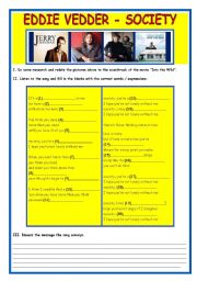 English Worksheet: SONG : Society