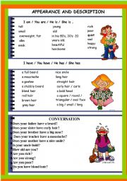 English Worksheet: ADJECTIVES - APPEARANCE AND DESCRIPTION