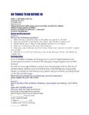 English Worksheet: talking about past habits