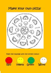 Make your pizza! A great game for kids * Teaches colours * teaches food vocabulary *looks delicious