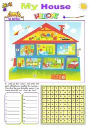 English Worksheet: My House  -  Fun activities