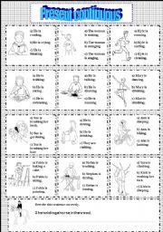 English Worksheet: Present continuous