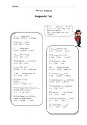 English Worksheet: Diagnostic Test