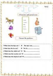 English worksheet: animals partr3