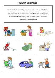 English Worksheet: Household Chores Vocabulary