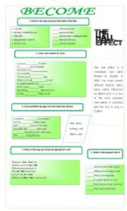 English worksheet: Become
