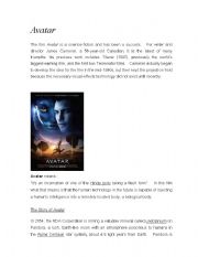 English Worksheet: An Appreciation of a film - AVATAR