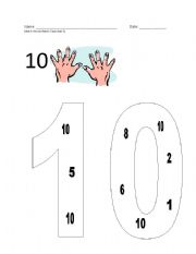 English worksheet: Number 10