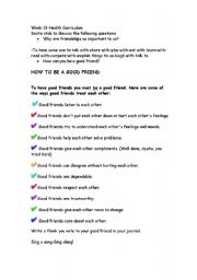 English worksheet: friends