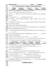 English worksheet: vocabulary