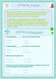 English Worksheet: reading