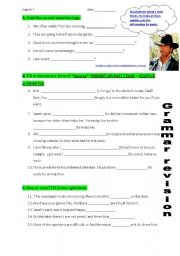 English Worksheet: Chuck Norris: Grammar revision: questions tags, have to, one or ones, If sentence type 1, verbs with two objects, since and for 