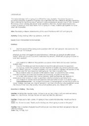 English worksheet: Lesson plan