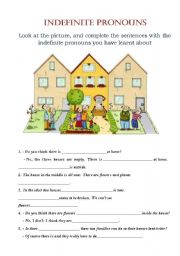 English Worksheet: Indefinite Pronouns