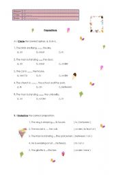 English worksheet: Prepositions of Place