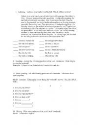 English Worksheet: Simple Past Practice