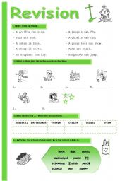 English Worksheet: Revision 1 ( ACNEAE in Spain )