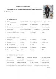 English Worksheet: Robert Nevilles Daily Routine