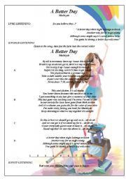 English worksheet: A better day