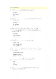 English Worksheet: CAUSATIVE FORM