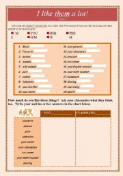 English worksheet: Object pronouns with the verb LIKE