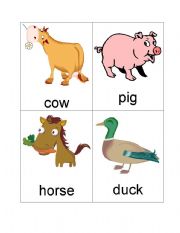 Farm Flash Cards 